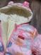 Демисезонная детская куртка утепленная плюшем, Буквы розовая, 100, Девочка, 39, 34, 26, 30, 92 см, Полиэстер, Плюш