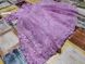 Гарна сукня з вишивкою по фатину Квіти, фіолетова, 120, Дівчинка, 64, 29, 24, 110 см, Фатин, Бавовна