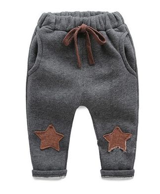 Теплые штаны на меху Звезды, 80, Мальчик, 44, 25, 80 см, Трикотаж, Махра