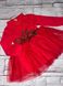 Трикотажне плаття Троянди, червоне, 90, Дівчинка, 42, 24, 29, 86 см, Трикотаж, Трикотаж