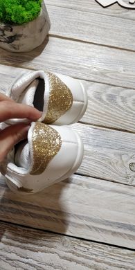 Білі кросівки для малюків Золота зірка_2071, 16, Эко-кожа, Текстиль, Хлопчик / Дівчинка, 12.4, Стопа має бути менша за устілку на 0,5-1 см!