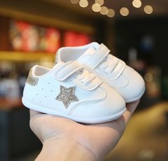 Білі кросівки для малюків Золота зірка_2071, 16, Эко-кожа, Текстиль, Хлопчик / Дівчинка, 12.4, Стопа має бути менша за устілку на 0,5-1 см!