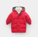 Детская куртка-пальто с капюшоном на 3-8 лет, красная, 100, Мальчик / Девочка, 52, 39, 40, 98 см, Полиэстер, Нейлон, Замер рукава - от ворота