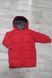 Детская куртка-пальто с капюшоном на 3-8 лет, красная, 110, Мальчик / Девочка, 59, 41, 43, 104 см, Полиэстер, Нейлон, Замер рукава - от ворота