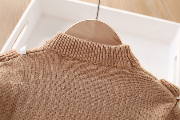 В'язаний костюм зі спідницею для дівчинки, 0167, 90 (92 см), Дівчинка, 35, 30, 36, 92 см, 25, Хлопок 80%, Замір рукава - від ворота
