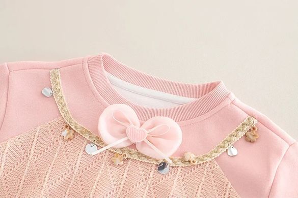 Костюм з широкими штанами для дівчинки, 0287, 90 (86 см), Девочка, 35, 34, 38, 48, 27, 86 см, Трикотаж, Замер рукава - от ворота