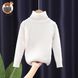 Детский свитер-гольф молочно-белый, 110, Мальчик / Девочка, 42, 37, 104 см, Акрил