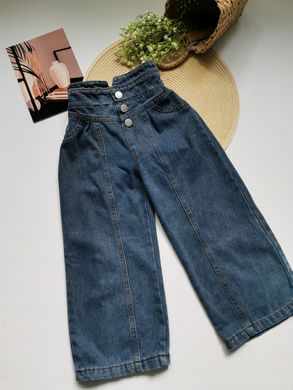 Широкие джинсы для девочки, 3623, 140, Девочка, 76, 46, 40, 128 см, Джинс